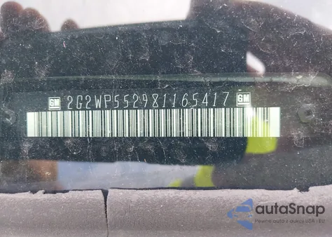 2008 Pontiac Grand Prix z USA, uszkodzony, nr VIN 2G2WP552981165417